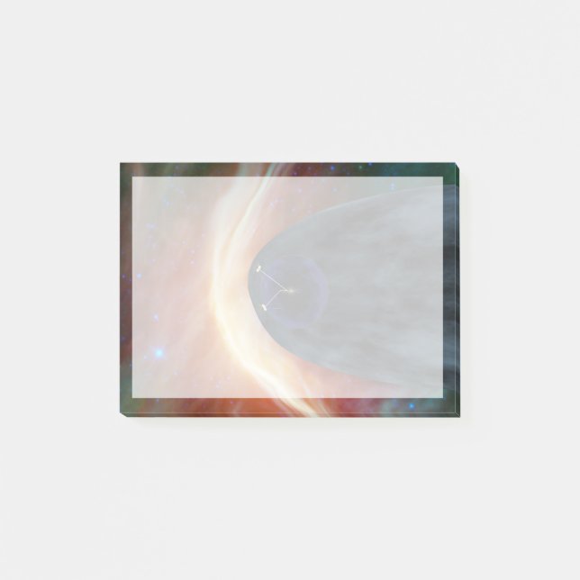 Zwei Raumschiffe der Voyager entdecken den turbule Post-it Klebezettel (Vorderseite)