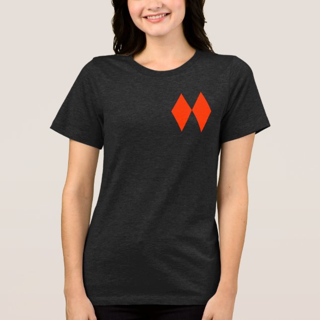 Zwei Rauten Tri-Blend Shirt (Vorderseite)