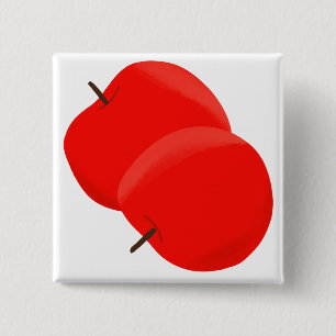 Zwei reife rote Äpfel Fruchtliebhaber-Geschenk Button