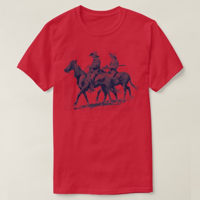 Zwei Reiter auf dem Weg T-Shirt (Design vorne)