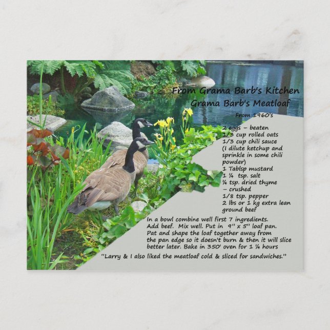 Zwei Rezepte Postkarte (Vorderseite)