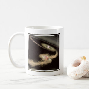 Zwei riesige Gasexoplanen, die einen jungen Star u Kaffeetasse
