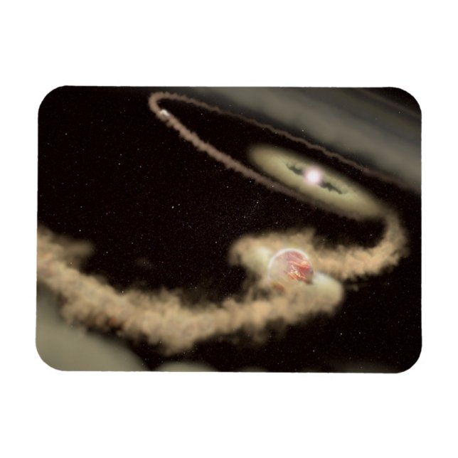 Zwei riesige Gasexoplanen, die einen jungen Star u Magnet (Horizontal)