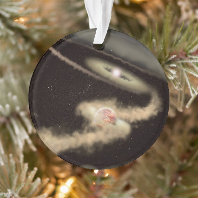 Zwei riesige Gasexoplanen, die einen jungen Star u Ornament (Baum)
