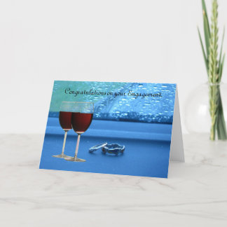 Zwei Ringe Verlobung Card. Karte