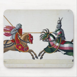 Zwei Ritter an einem Turnier, Platte von 'einer Mousepad
