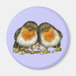 zwei Robinen Magnet