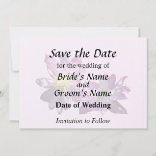 Zwei rosa Clematis Save The Date