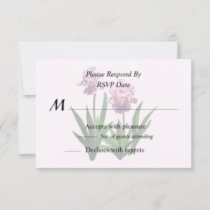 Zwei rosa Ire RSVP Karte