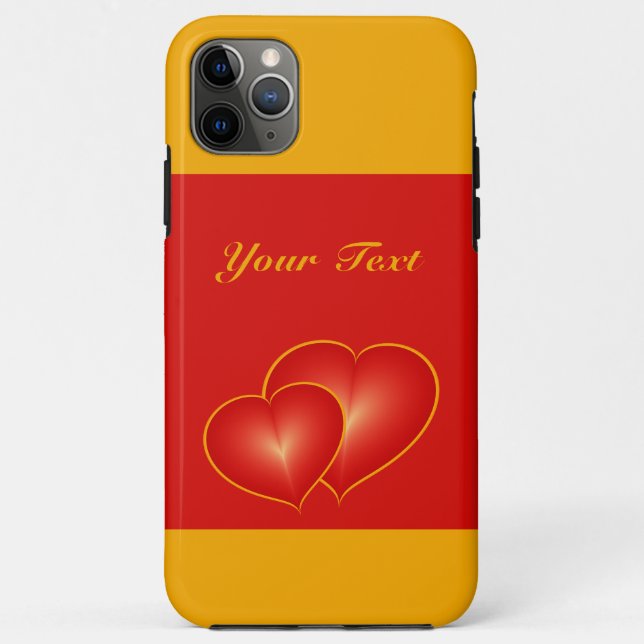 Zwei rote Herzen, moderne digitale Kunstgrafik nac Case-Mate iPhone Hülle (Rückseite)