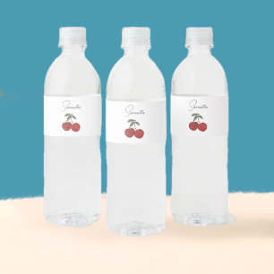 Zwei rote Kirschen Illustration Süße Obstkunst