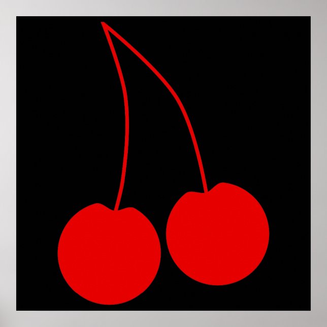 Zwei rote Kirschen. Poster (Vorne)