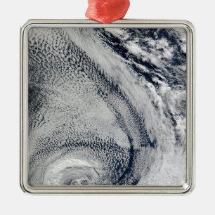 Zwei S-förmige PolarHurrikane Silbernes Ornament