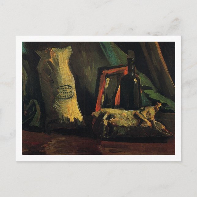 Zwei Säcke und eine Flasche, Van Gogh Fine Art Postkarte (Vorderseite)