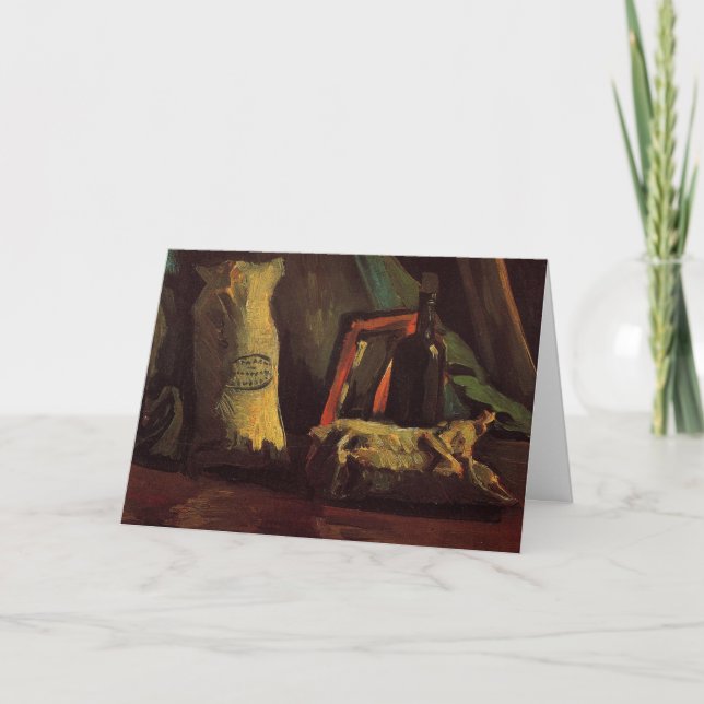 Zwei Säcke und eine Flasche von Vincent van Gogh Karte (Vorderseite)