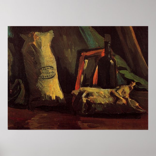 Zwei Säcke und eine Flasche von Vincent van Gogh Poster (Vorne)