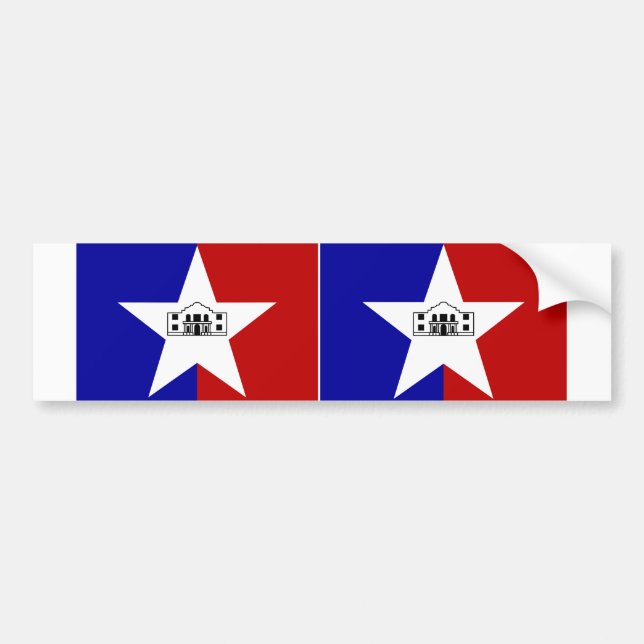ZWEI San Antonio Flagge Autoaufkleber (Vorne)