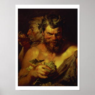 Zwei Satyrs (Öl auf Platte) Poster
