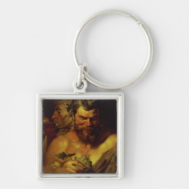 Zwei Satyrs (Öl auf Platte) Schlüsselanhänger (Vorne)