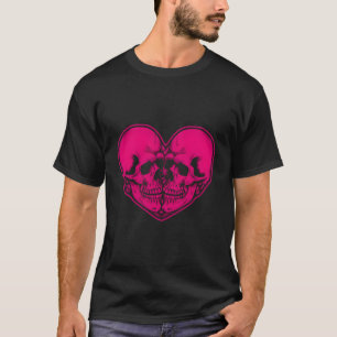 Zwei Schädel machen die Form eines Herzens Niedlic T-Shirt