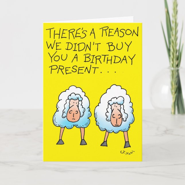 Zwei Schafe Karte (Vorderseite)