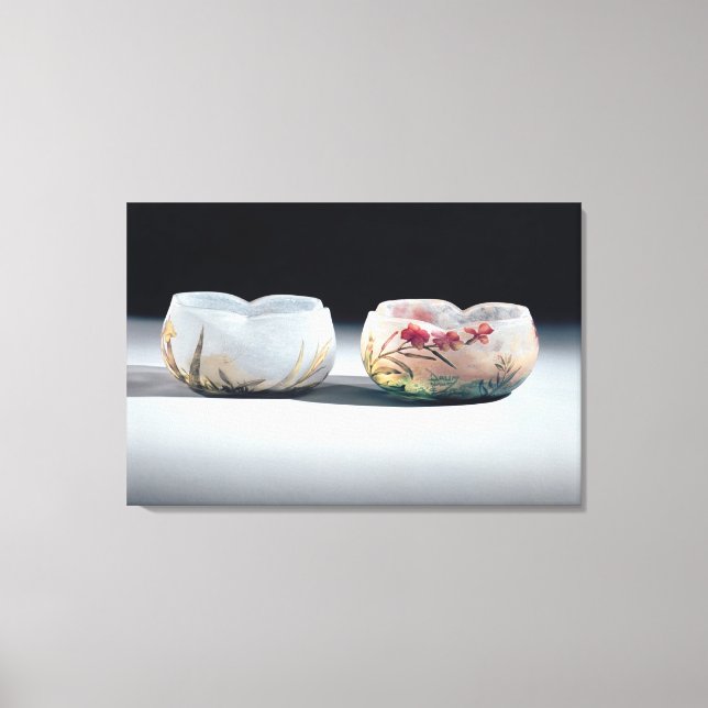 Zwei Schalen von Daum, Nancy, Frankreich Leinwanddruck (Vorderseite)