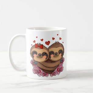 Zwei Schläge in der Liebe umarmen den Herzschlag V Kaffeetasse