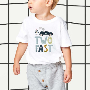 Zwei schnelle 2. Geburtstags-Toddlershirt Kleinkind T-shirt