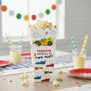 Zwei schnelle 2. Geburtstagskinder Racing Cars Cus Geschenkschachtel
