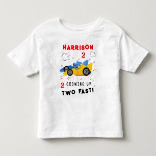 Zwei schnelle 2. Geburtstagskinder wachsen auf Ren Kleinkind T-shirt