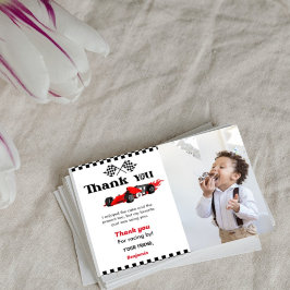 Zwei schnelle Auto Rennen Geburtstag Party danke K Einladung