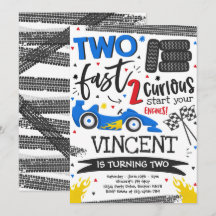 Zwei schnelle Geburtstagsparty Red Race Car 2. Geb