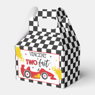 Zwei schnelle Geburtstagsparty Red Race Car 2. Geb Geschenkschachtel