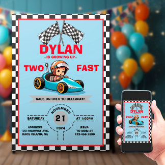 Zwei schnelle Niedliche Einladung