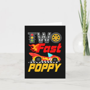 Zwei schnelle Poppy Pit Crew Racing Car Family Geb Karte