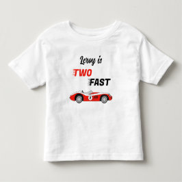 Zwei schnelle Vintage Rennwagen Junge 2. Geburtsta Kleinkind T-shirt