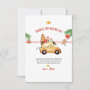 Zwei schnelle Weihnachts-Gingerbread-Auto 2. Gebur Dankeskarte