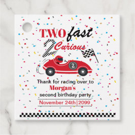 Zwei schnelle, zweitkuriose Red Sports Car zum zwe Geschenkanhänger