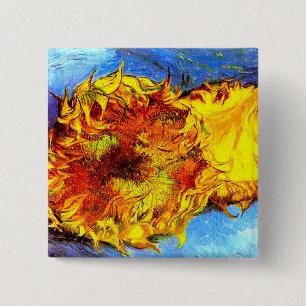 Zwei Schnittblumen Van Gogh Button