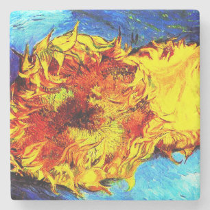 Zwei Schnittblumen Van Gogh Steinuntersetzer