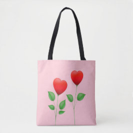 Zwei schöne bezaubernde Herzen Tasche