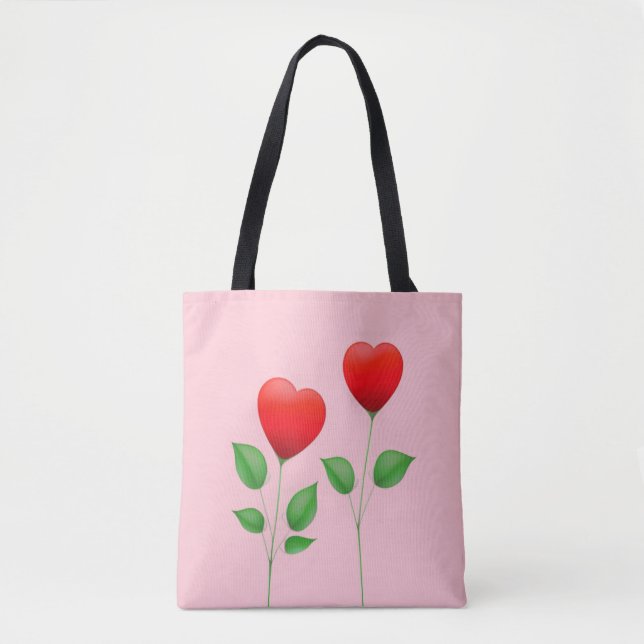 Zwei schöne bezaubernde Herzen Tasche (Vorderseite)