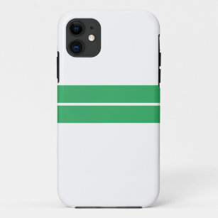 Zwei schöne grüne Streifen auf weißen Streifen Case-Mate iPhone Hülle