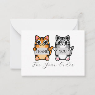 Zwei schöne Katzen Danke Mitteilungskarte