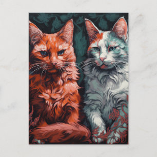 Zwei schöne Katzen Postkarte