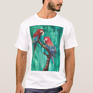 Zwei schöne Papageien T-Shirt