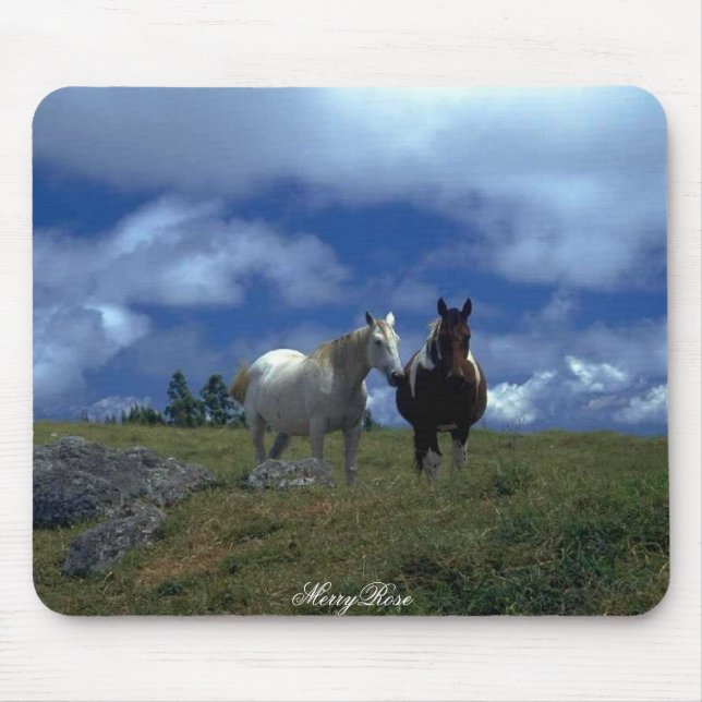 Zwei schöne Pferde Mousepad (Vorne)
