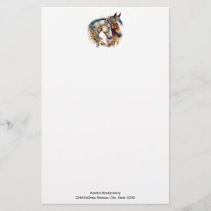Zwei schöne Pferde Western Boho Briefpapier