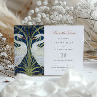 Zwei Schwäne Save the Date Hochzeitsfeiern