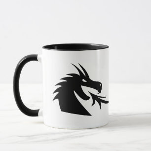 Zwei schwarze Drachenkopfkreaturen - Kaffeemaschin Tasse